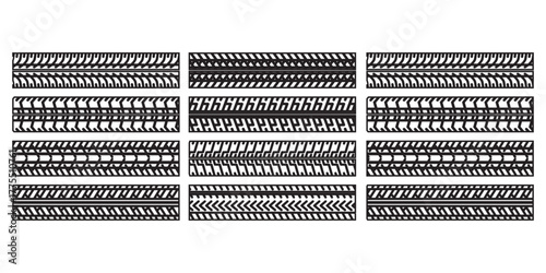 car tire isolated track printing design vector texture