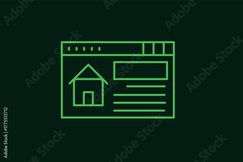 online viewing of houses illustration in flat style design. Vector illustration.	

