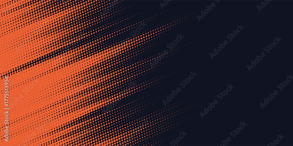 Obraz premium Dots halftone yellow and dark blue color pattern gradient grunge texture background. Dots pop art sport style vector modern arts