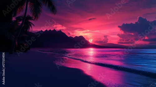 sunset over the sea