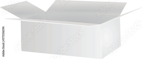 Open cardboard box. vector illustration	