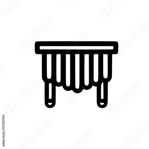 Kalimba Icon Vector for Musical Instrument Illustration and African Thumb Piano Design Concept