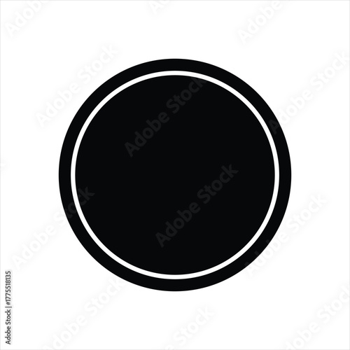 vector illustration of empty circle symbol