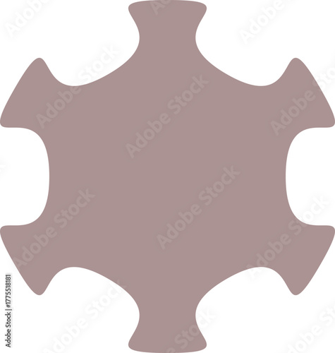 Abstract Gear Shape Vector | Minimal Cog Design SVG Transparent Background