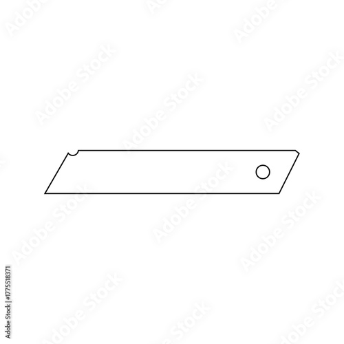 Paper cutter blade outline icon vector flat design on white background.