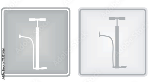 Tire inflator sign. vector illustration	