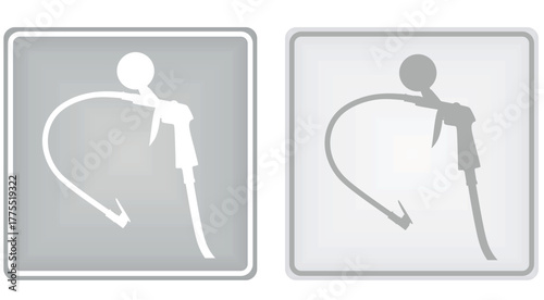 Tire inflator sign. vector illustration	