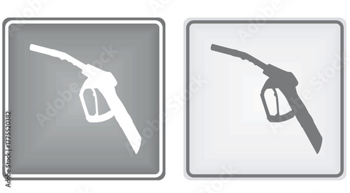 Fuel sign grey background. vector	

