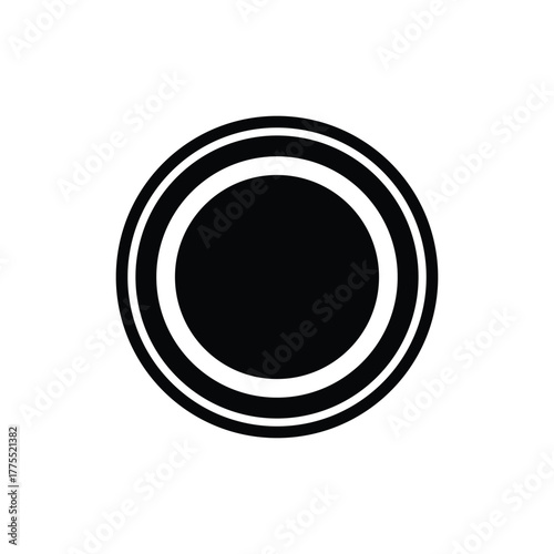 Blank circle icon vector sign and symbol isolated on white background, Blank circle logo concept