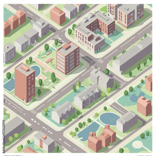 Flat illustration of a vibrant orange and pink cocktail shaker set with bar spoons, jigger, and strainer on a light blue background, perfect for mixology.