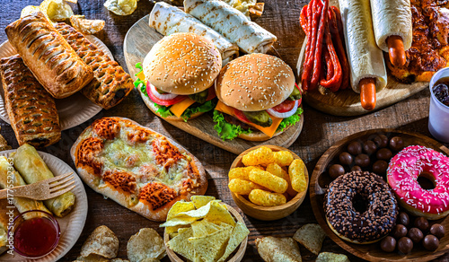 Foods enhancing the risk of cancer. Junk food