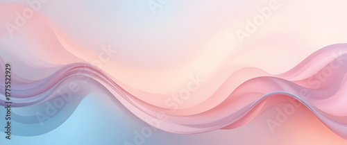 Elegant flowing pastel waves create a serene, modern backdrop for wellness brands or calming creative projects that need a soft, dreamy touch