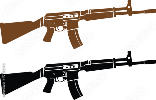 Army rifle silhouette icon