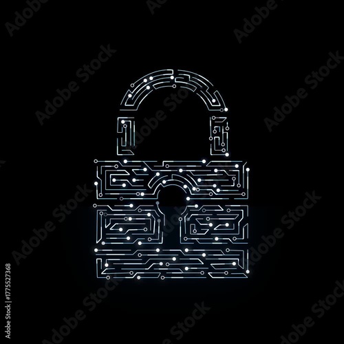 Wallpaper Mural Cyber ​​security lock icon hologram and smartphone. Data protection and privacy or antivirus concept. Financial data or VPN service protection. Blockchain and Secure Crypto Wallet Mobile App Torontodigital.ca