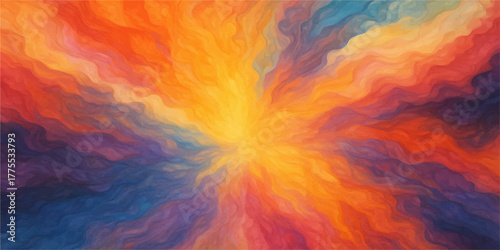 Abstract watercolor background texture in hot shades of fire, orange, and red, creating a seamless flame and smoke pattern