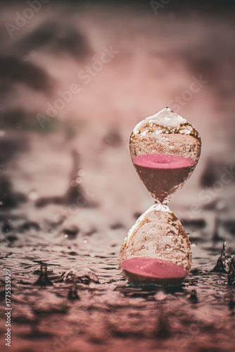 hourglass on the sand