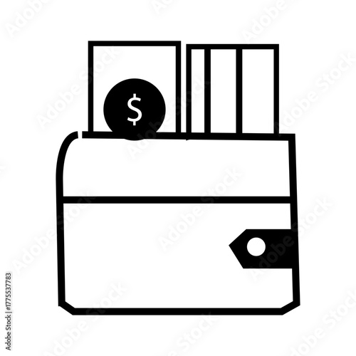 payment method outline icon vector illustration