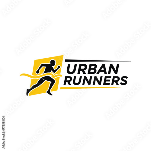 Dynamic Urban Runners Logo Design for Active Lifestyle and Fitness
