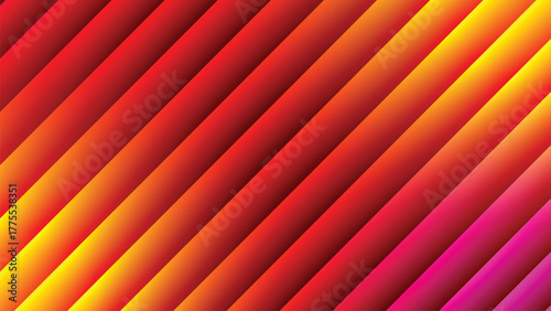 Striking diagonal gradient background with shades of red yellow and pink