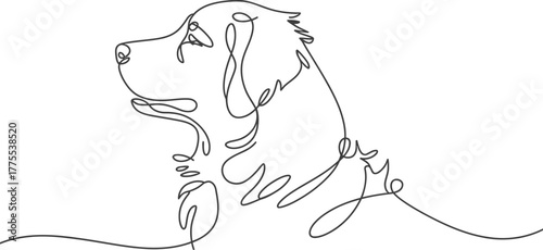 Dog line art animal pet drawing puppy canine outline sketch minimalist design