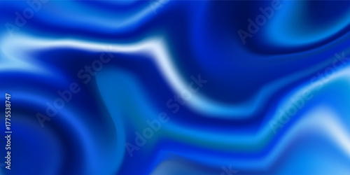 Blue Abstract Fluid Wave Background. Modern trendy design in Vector Illustration