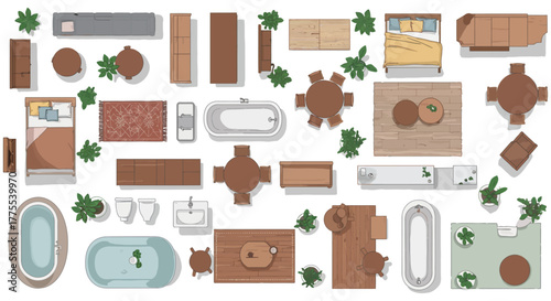 interior design floor plan showing furniture layout creating a blueprint for renovation projects aiding designers visualizing home decor concepts