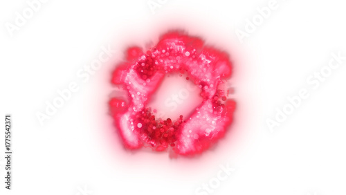 Dynamic red energy explosion with glowing particles on transparent background. Perfect for VFX, fantasy animation, and motion design.