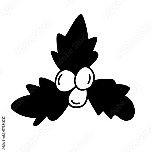 hollyberry fruit silhouette