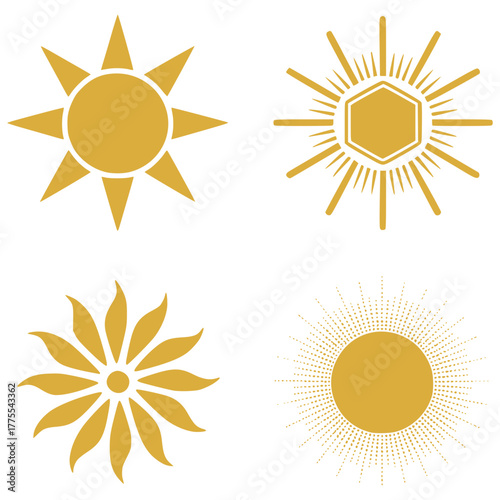 set of sun icons