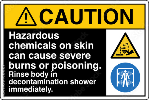 020 CAUTION Rinse body in dec...