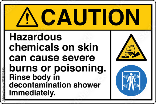 019 CAUTION Rinse body in dec...