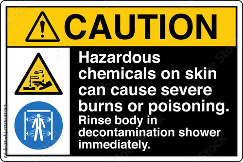 018 CAUTION Rinse body in dec...