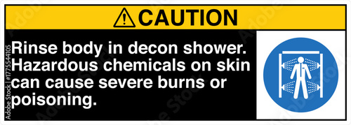 014 CAUTION Rinse body in dec...