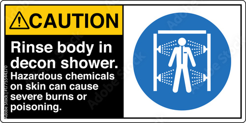 008 CAUTION Rinse body in dec...