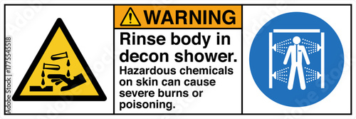 015 WARNING Rinse body in dec...