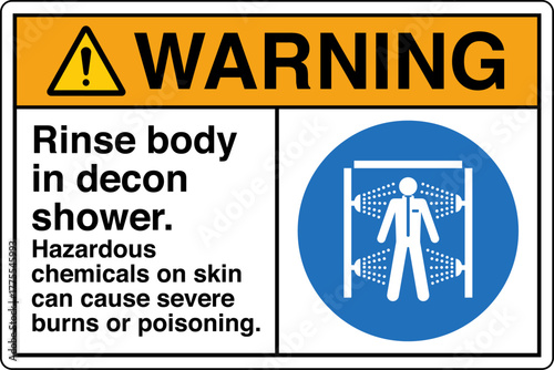 003 WARNING Rinse body in dec...