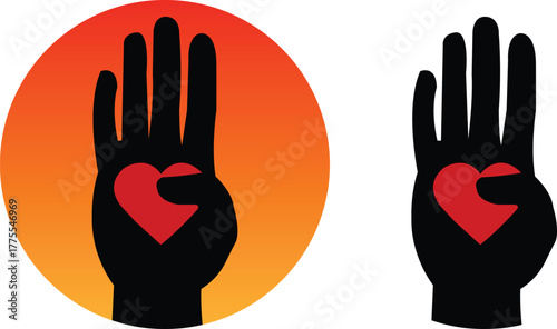 Hand Over Heart Icon