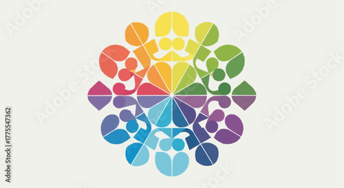 Abstract colorful design representing community and togetherness  