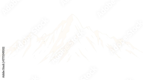 Watercolor Mountain Range Silhouette abstract
