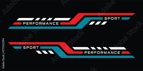 Decal stripes. Speed lines, Sports stripes, racing tuning strips and car sticker vector set. Vector illustration