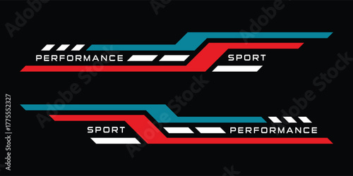 Decal stripes. Speed lines, Sports stripes, racing tuning strips and car sticker vector set. Vector illustration