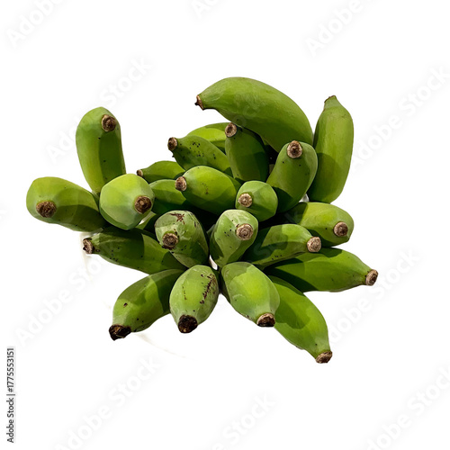 Bunch of green bananas