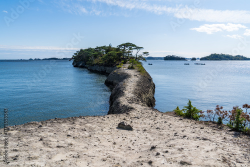 日本の宮城県にある松島の馬の背の風景