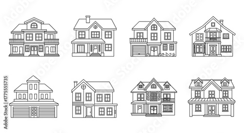 Discover diverse modern home architectural designs perfect for real estate branding, property development, and construction projects.