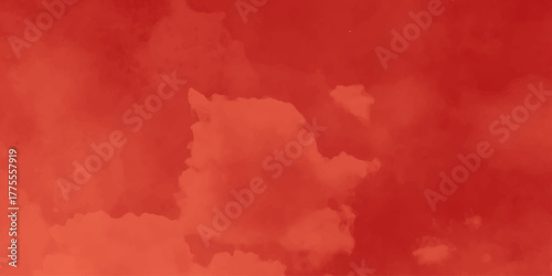 Abstract Watercolor red grunge background painting. Old vintage grunge pattern distressed bright red paper. Expressive abstract painting showcasing a vivid fiery red color palette with smoky undertone