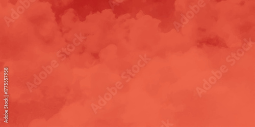 Abstract Watercolor red grunge background painting. Old vintage grunge pattern distressed bright red paper. Expressive abstract painting showcasing a vivid fiery red color palette with smoky undertone