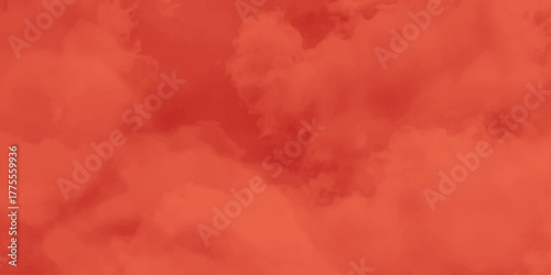 Abstract Watercolor red grunge background painting. Old vintage grunge pattern distressed bright red paper. Expressive abstract painting showcasing a vivid fiery red color palette with smoky undertone