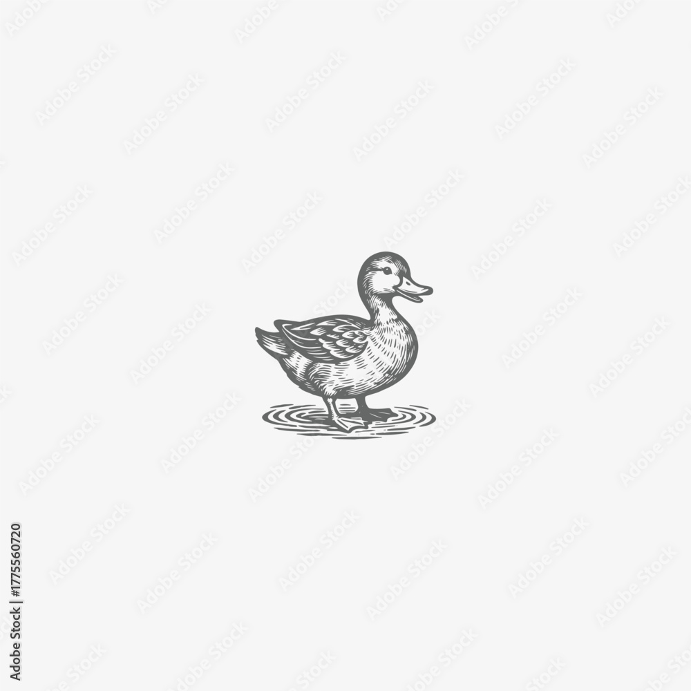 Fototapeta premium Duck Vector Logo Vector Illustration