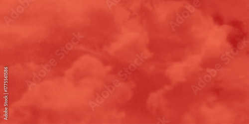 Abstract Watercolor red grunge background painting. Old vintage grunge pattern distressed bright red paper. Expressive abstract painting showcasing a vivid fiery red color palette with smoky undertone