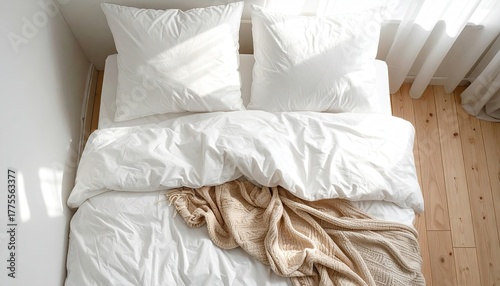 pillows on a bed